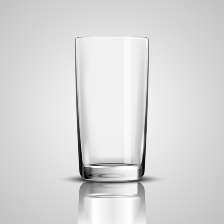 Empty Drinking Glass Cup on White background. Illustration Icon .のイラスト素材