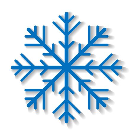 Illustration blue Snowflake isolated on white background. Vector.のイラスト素材