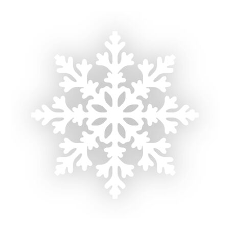 Vector Snowflake on white background. illustration.のイラスト素材