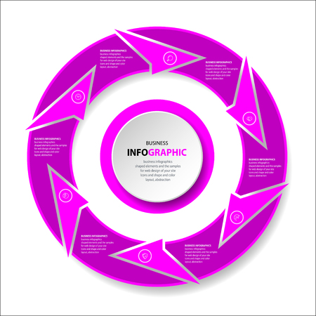 web design. Infographics design marketing icons for layout, diagram, annual report. Business concept options. Illustration vector.のイラスト素材