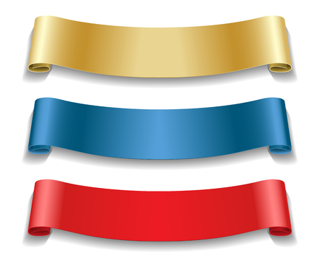 Set Ribbons isolated on white background. Holidays icon. Vector illustration.のイラスト素材