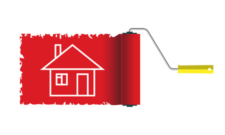 Icon Home construction Vector House Isolated on white background.のイラスト素材