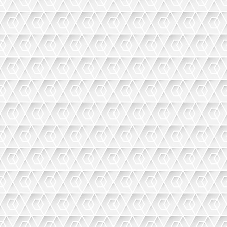 White Geometric Seamless Background Pattern. Illustration vectorのイラスト素材
