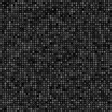 Abstract pattern texture with rounded forms on black background. Vector illustration.のイラスト素材