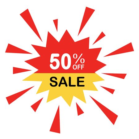 Hot price icon, sale label on white background. Vector illustration.のイラスト素材