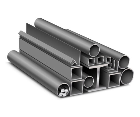 Rolled metal isolated on white background. illustration vectorのイラスト素材