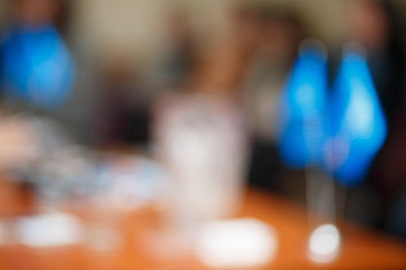 Blur Abstract background international conference,meeting room for media designの写真素材