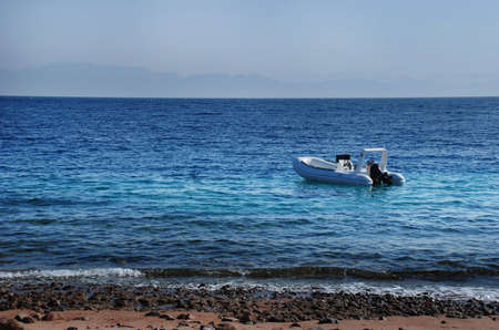 Offshore infalatable boatの写真素材