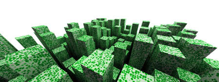 Green urban abstract backdrop