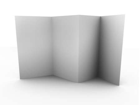 Empty folded leafletの写真素材