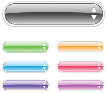 Set of web elements in  various colorsのイラスト素材