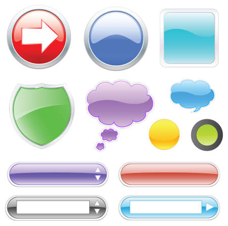 Glossy web elementsのイラスト素材