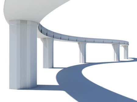 Skyline illustration over white backgroundの写真素材
