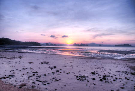 Tropical sunrise with a view on Hong islandsの写真素材