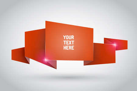 Origami ribbon with empty space for your textのイラスト素材