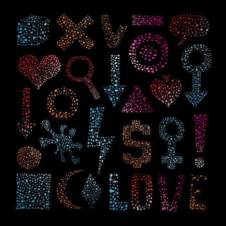 set of vector shapesのイラスト素材