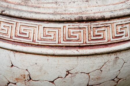 Wall fragment with scratches and cracksの写真素材