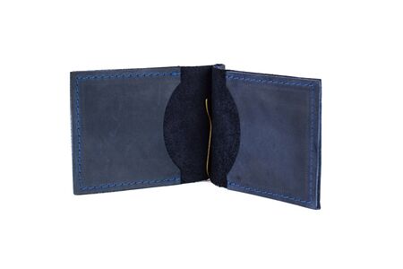 Leather wallet on a white background, isolated