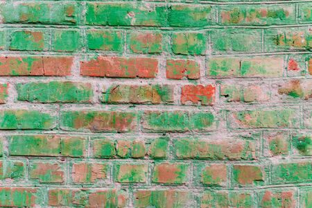 Brick texture with scratches and cracksの写真素材
