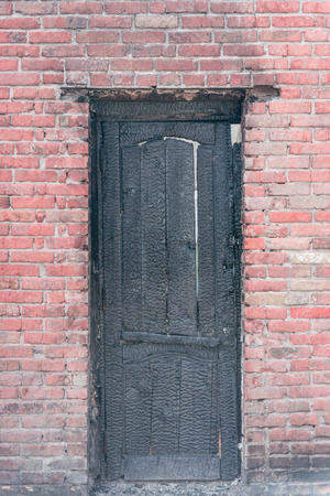 Brick texture with scratches and cracksの写真素材