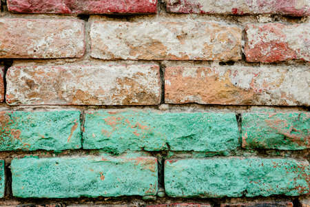 Brick texture with scratches and cracksの写真素材