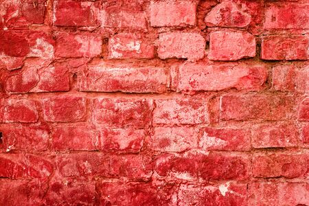 Brick texture with scratches and cracksの写真素材