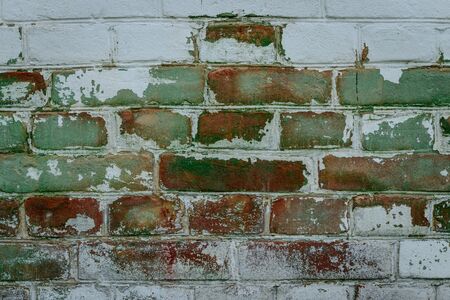 Brick texture with scratches and cracksの写真素材