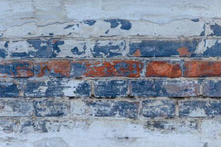 Brick texture with scratches and cracksの写真素材