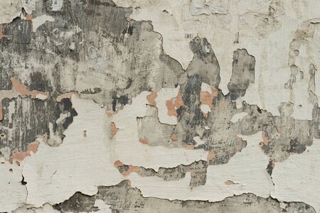 Wall fragment with scratches and cracksの写真素材