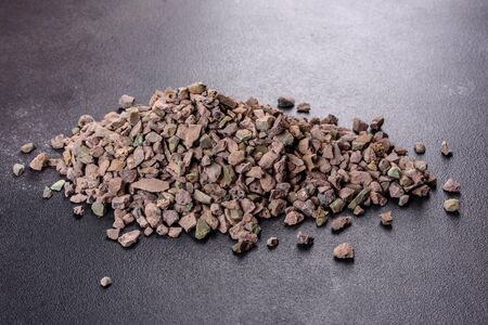 Crushed stone abstract textured background. Building material backgroundの写真素材
