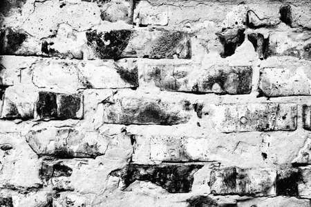 Texture, brick, wall, it can be used as a background. Brick texture with scratches and cracks