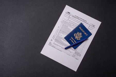 IRS Form 1065 US Return of Partnership Income blank. Tax reporting of US citizensの写真素材
