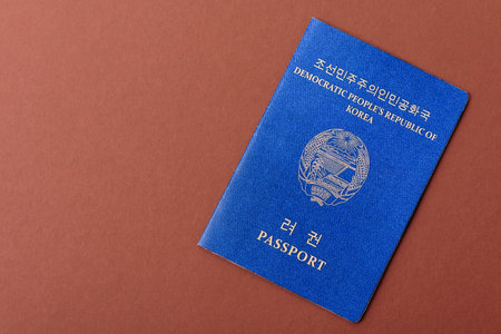 North Korean International Passport for Global Business, Emigration and Travelの写真素材