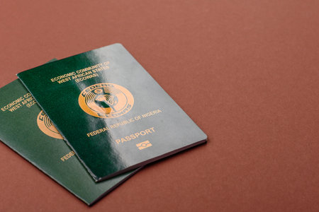 Nigerian International Citizen Passport for global business, emigration and travelの写真素材
