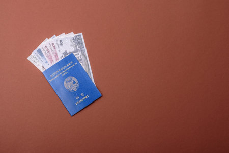North Korean Passport for Global Travelの写真素材