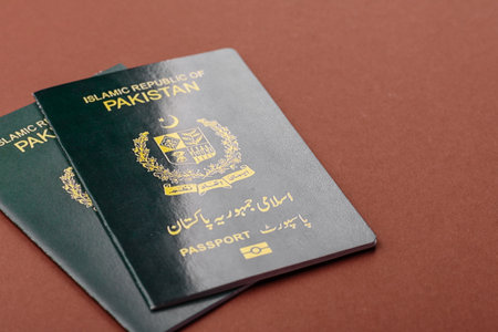 Pakistani Citizen Passport for global business, emigration and travelの写真素材