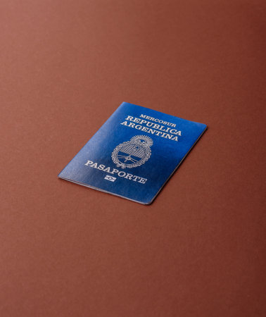 Argentina passport for traveling, flying and doing business. Argentina document, id for crossing the borderの写真素材