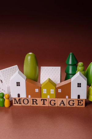 House, real estate or property bought with a mortgage, purchase or sale of apartments according to a financial contractの写真素材