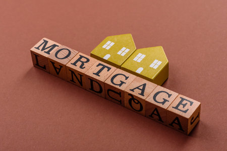 House, real estate or property bought with a mortgage, purchase or sale of apartments according to a financial contractの写真素材