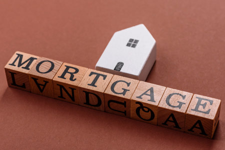 House, real estate or property bought with a mortgage, purchase or sale of apartments according to a financial contractの写真素材