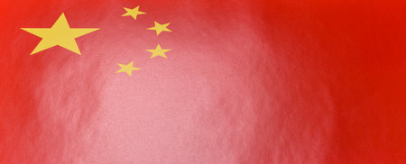 China, Chinese red flag with stars as background. Background for your design