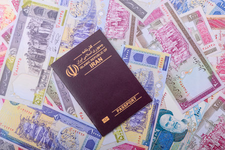 Iranian passport for traveling, flying and doing business. Iran document, id for crossing the border