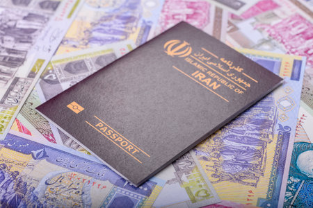 Iranian passport for traveling, flying and doing business. Iran document, id for crossing the border