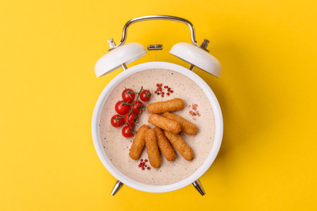 Cheese sticks, mozzarella fried, fast food breaded with sauce.