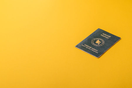 International passport of Bangladeshi citizen for global business, emigration and travellingの写真素材