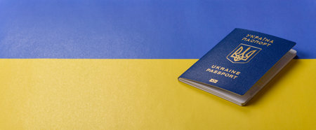 Ukrainian passport for traveling, flying and doing business. Ukraine document, id for crossing the...
