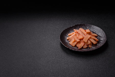 Food, dried squid in shavings or chopped as snacks or jerky. Snack dried squid for beer, background for your designの写真素材