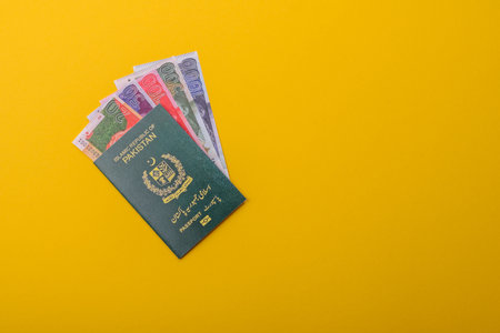 Pakistani International Citizen Passport for global business, emigration and travelの写真素材