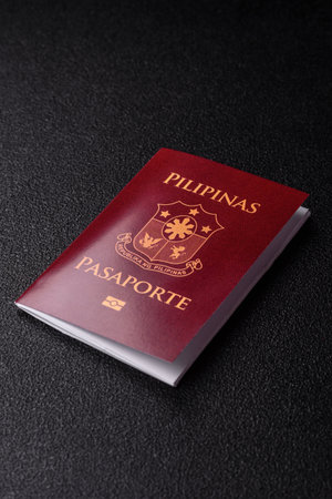 Philippines passport for traveling, flying and doing business. Philippines document, id for crossing...