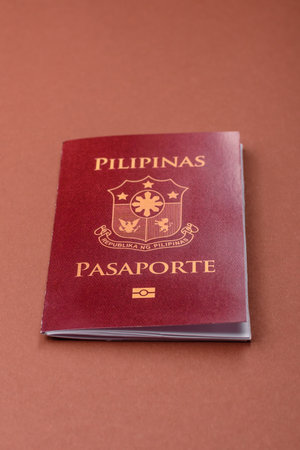 Philippines passport for traveling, flying and doing business. Philippines document, id for crossing the borderの写真素材